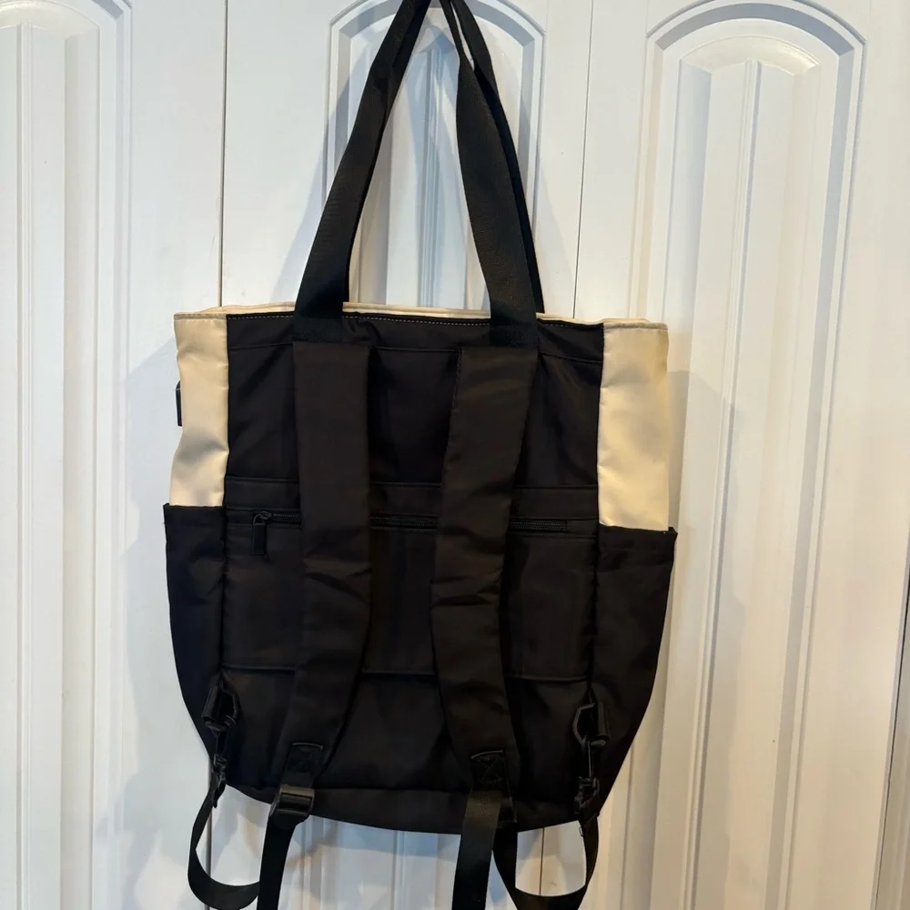 Cream And Black‎ Backpack